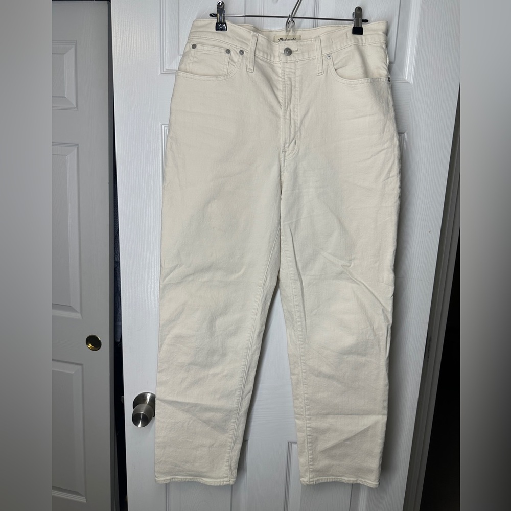 MADEWELL Size 30 women’s Perfect Vintage Straight Leg in Beige